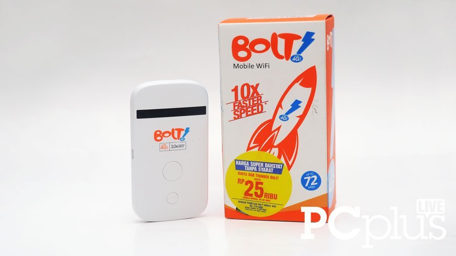 Paket Modem WIFI 4G LTE Bolt. (PCplus/Brama Setyadi)