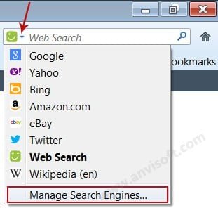 Menghilangkan Snapdo dari kotak pencarian di Firefox