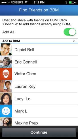 bbm find friends