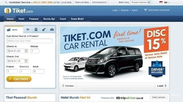 Tiket.com bekerjasama dengan Cipaganti untuk perluas layanan rental mobil online miliknya