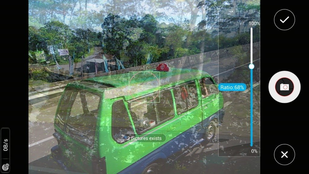 Multi object memungkinkan menumpuk dua gambar atau lebih dan mengatur transparansinya