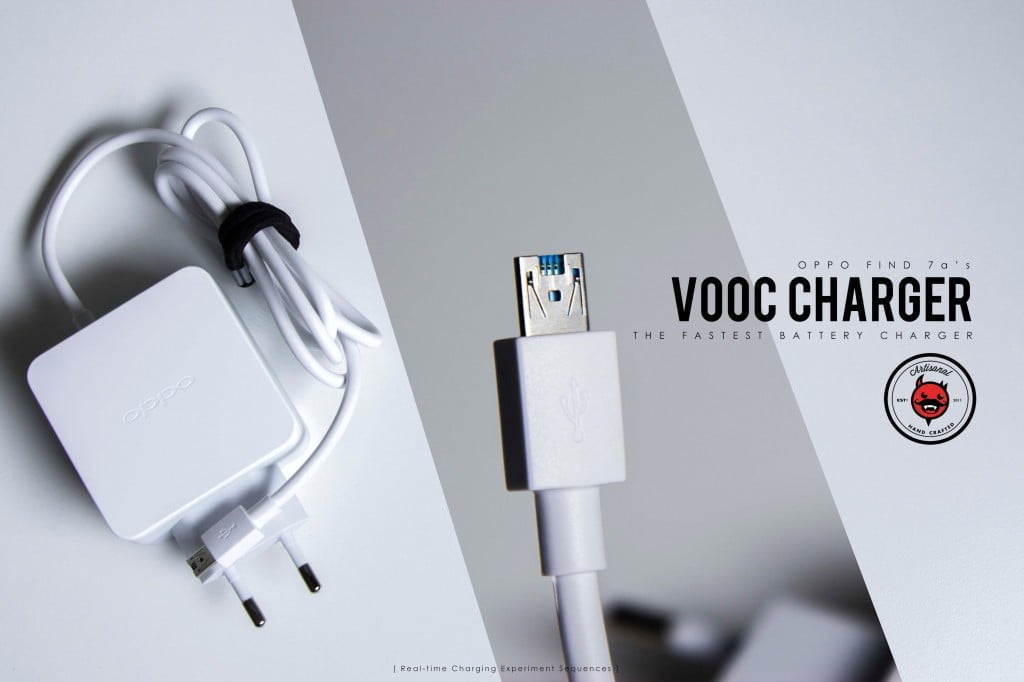 Charger khusus dan pin khusus yang memastikan VOOC Rapid Charge Oppo berlangsung aman. dok. LowyatTV