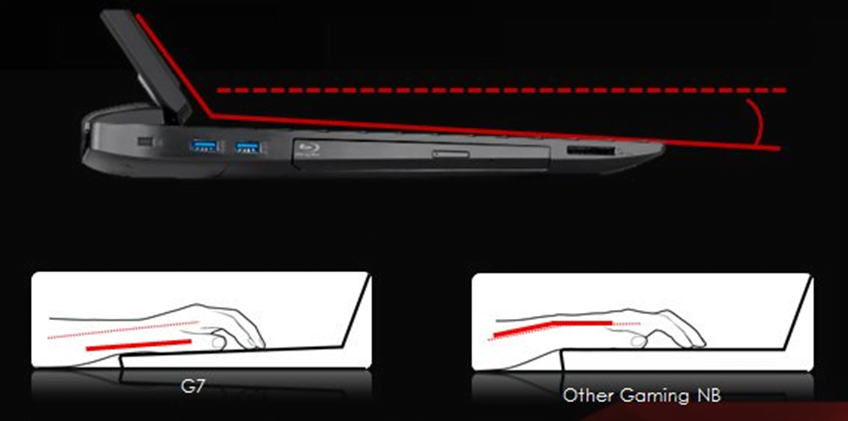 Key diberi sudut khusus agar nyaman saat dipakai lama (Foto: dok. Asus)