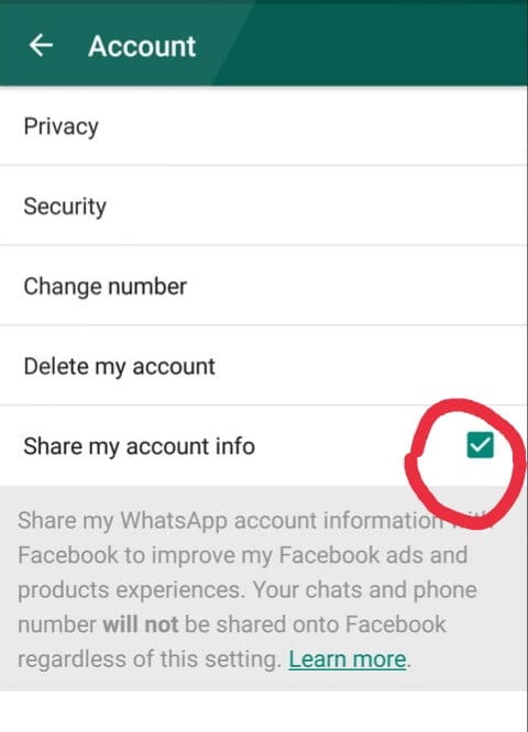 WA Share info