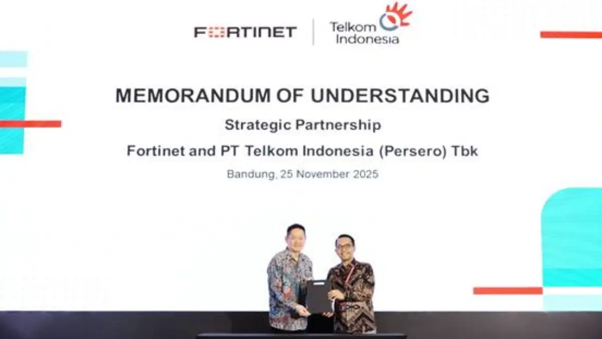 Penandatanganan MoU Telkom dan Fortinet